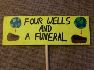 Sign for fracking protest