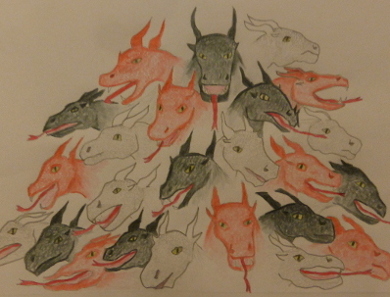 A Great Scaled Beast Black, White, Red Final Sml